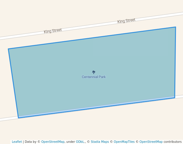 walking in Centennial Park map in Nobleford