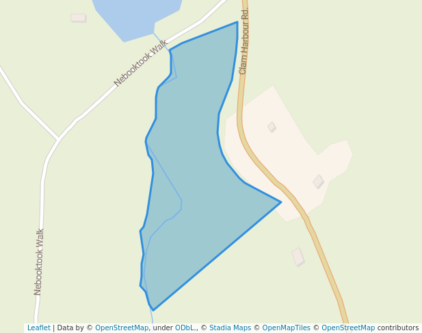 walking in Clam Harbour Road Park map in Lake Charlotte