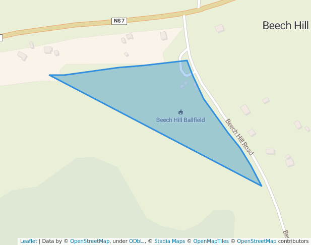 walking in Beech Hill Road Park map in Lake Charlotte