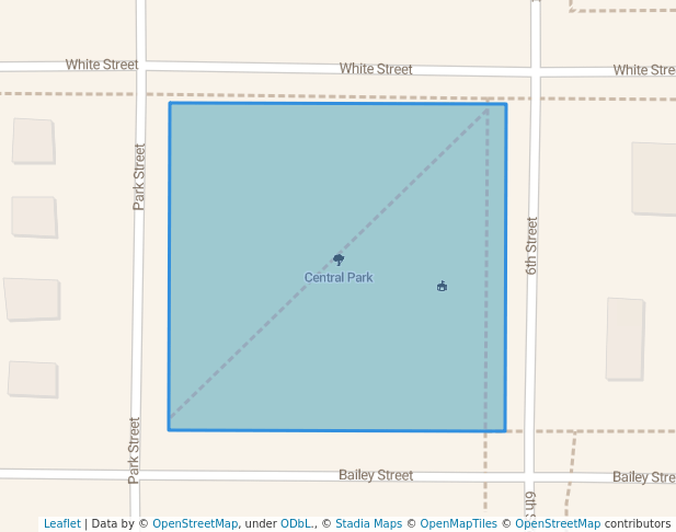 walking in Central Park map in Jackson