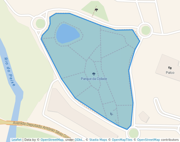 walking in Parque da Cidade map in Socorro