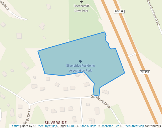 walking in Silversides Residents Association Park map in Waverley