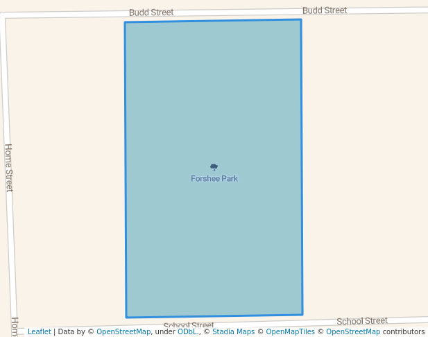 walking in Forshee Park map in Fairmont