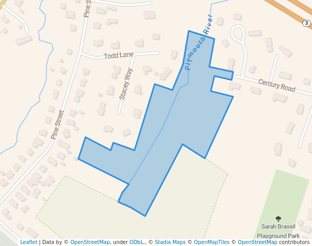 walking in Century Road Conservation Forest map in Weymouth