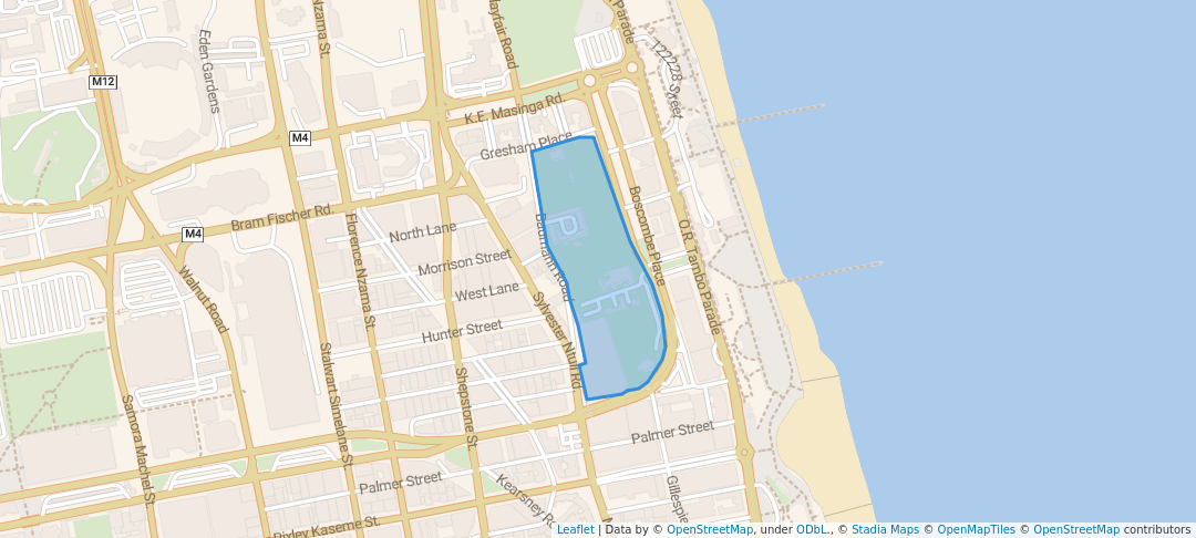 walking in Victoria Park map in Durban