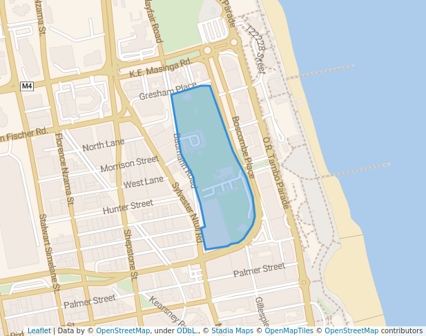 walking in Victoria Park map in Durban