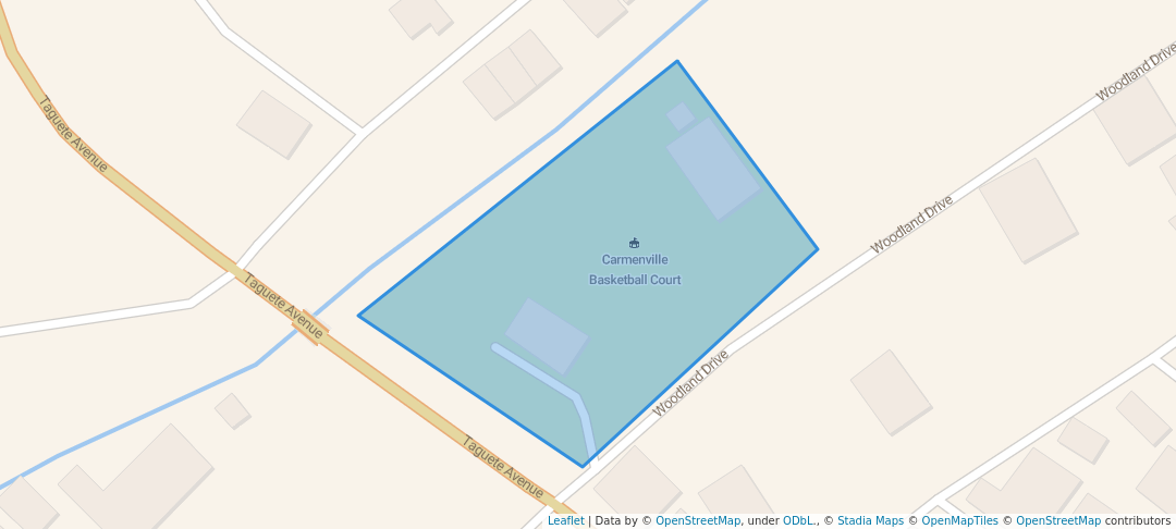 walking in Carmenville Park map in Angeles