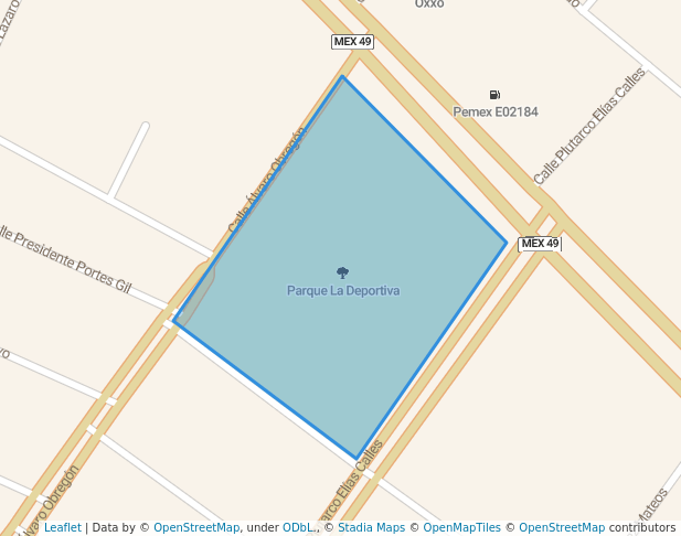 walking in Parque La Deportiva map in José Mariano Jiménez