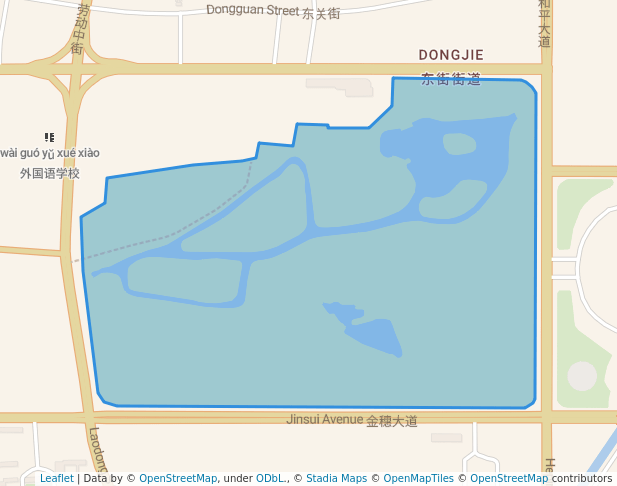 walking in People's Park map in Xinxiang