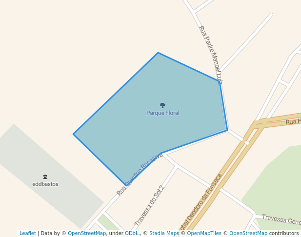 walking in Parque Floral map in Aquidabã