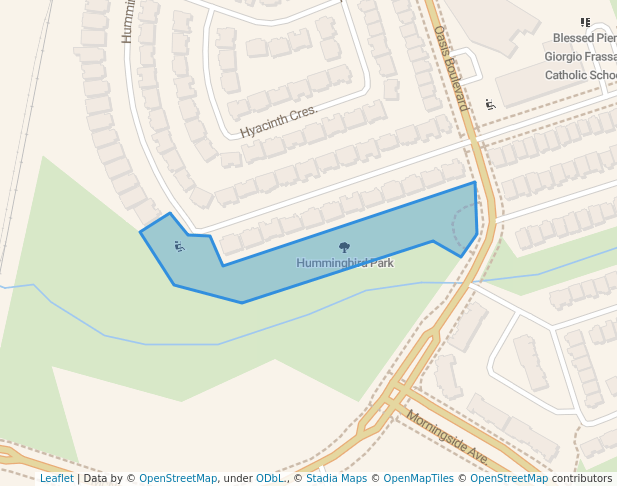 Hummingbird Park in Toronto | Map and Routes