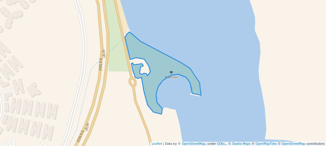 walking in Nakheel map in Al Jubayl