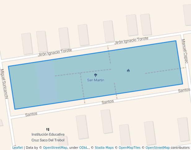 walking in San Martín map in Los Olivos