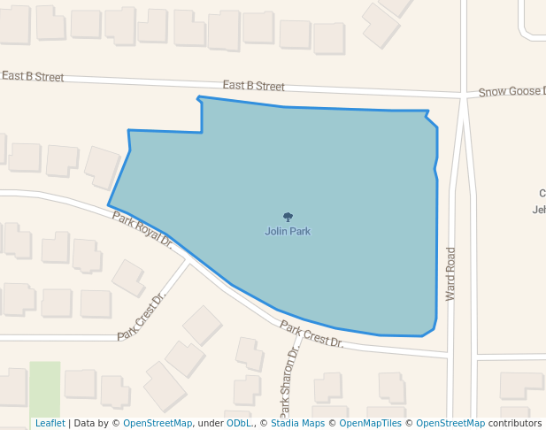 walking in Jolin Park map in Los Banos