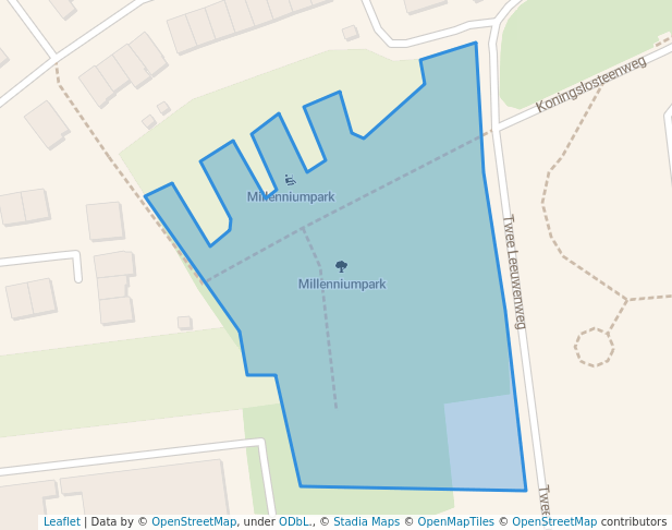 walking in Millenniumpark map in Vilvoorde