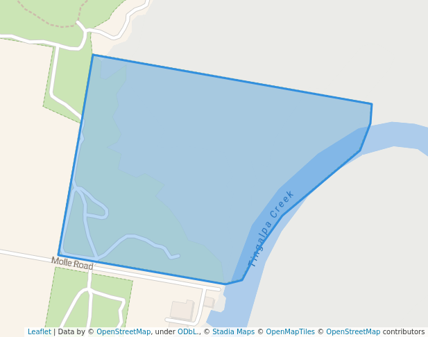 walking in Tingalpa Creek Conservation Park map in Brisbane