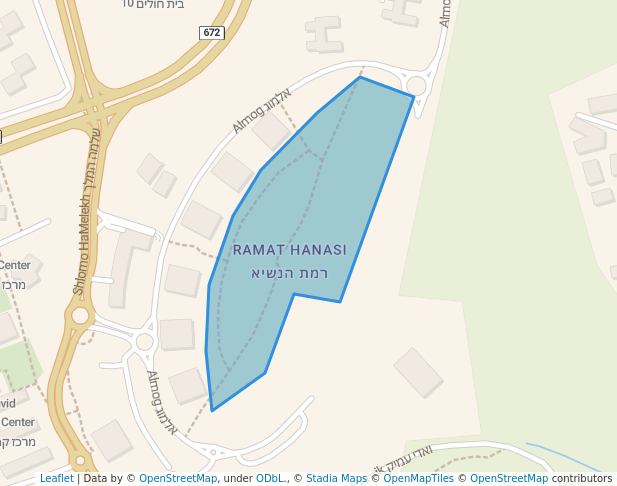 walking in Butterfly Park map in Haifa