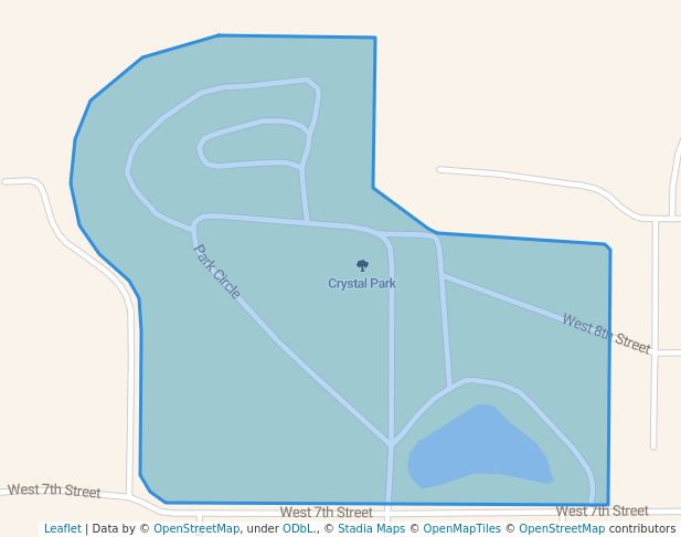 walking in Crystal Park map in Miller
