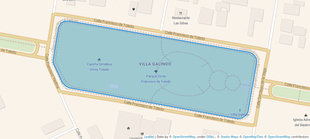 walking in Parque Virrey Francisco de Toledo map in Cochabamba