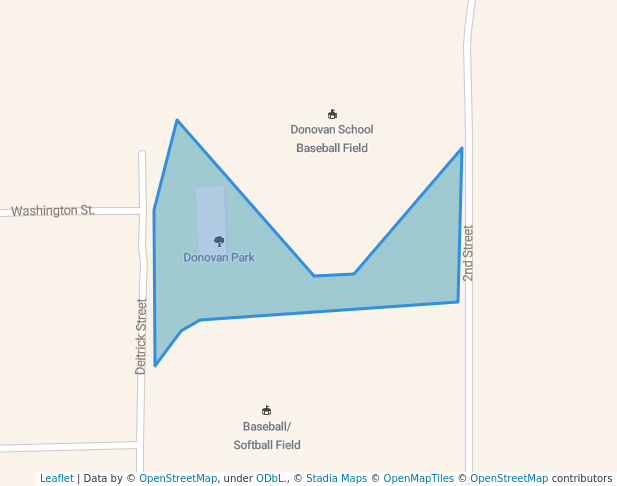 walking in Donovan Park map in Donovan