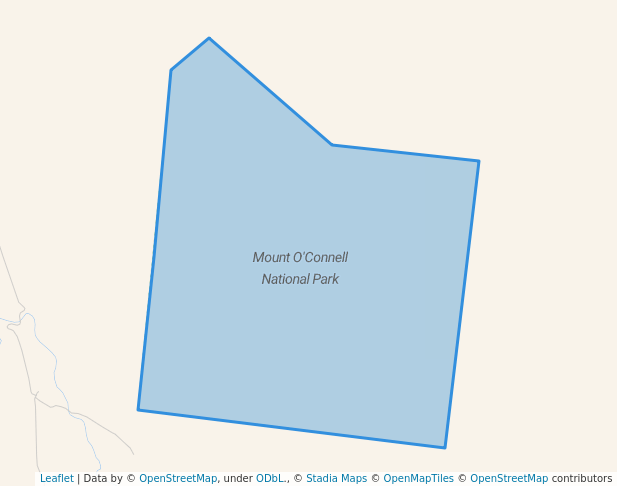 walking in Mount O'Connell National Park map in Smoky Creek