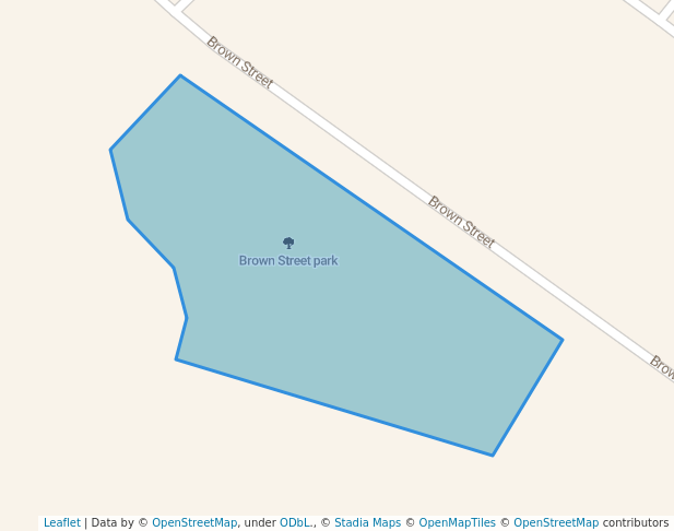 walking in Brown Street park map in Centurion