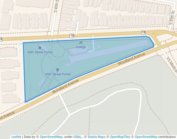 40th St Trolley Portal Gardens