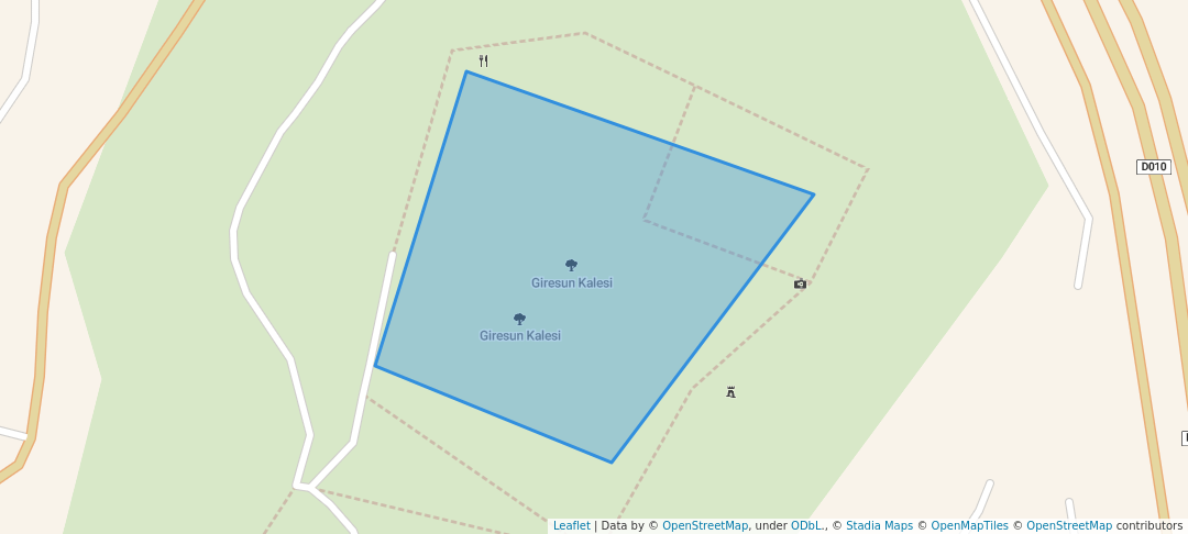 walking in Giresun Kalesi map in Giresun