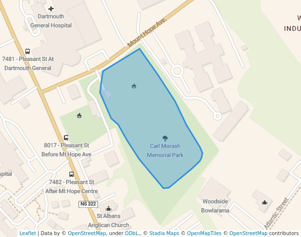 walking in Carl Morash Fields map in Dartmouth