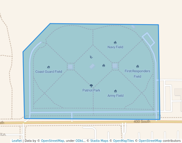 walking in Patriot Park map in Saratoga Springs