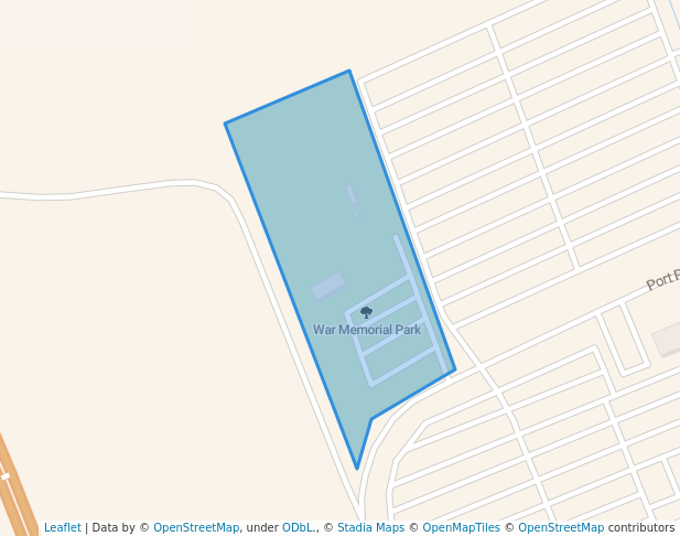 walking in War Memorial Park map in Muskogee
