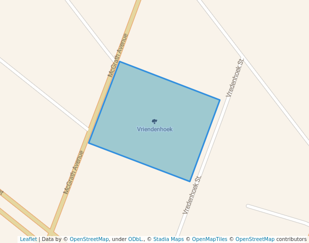 walking in Vriendenhoek map in Roodepoort