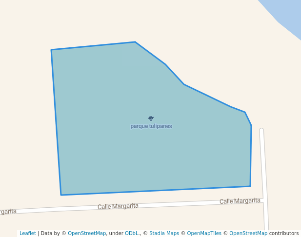 walking in parque tulipanes map in Nuevo Laredo