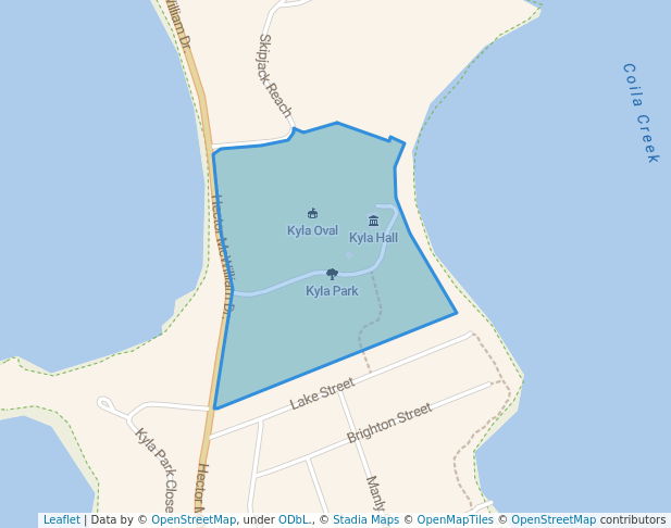 walking in Kyla Park map in Tuross Head