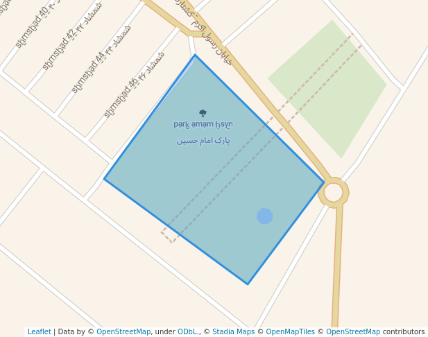 walking in پارک امام حسین map in Eslamshahr