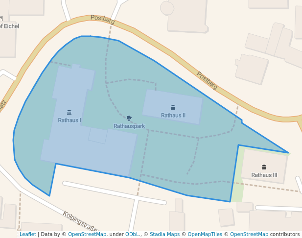 walking in Rathauspark map in Buchloe