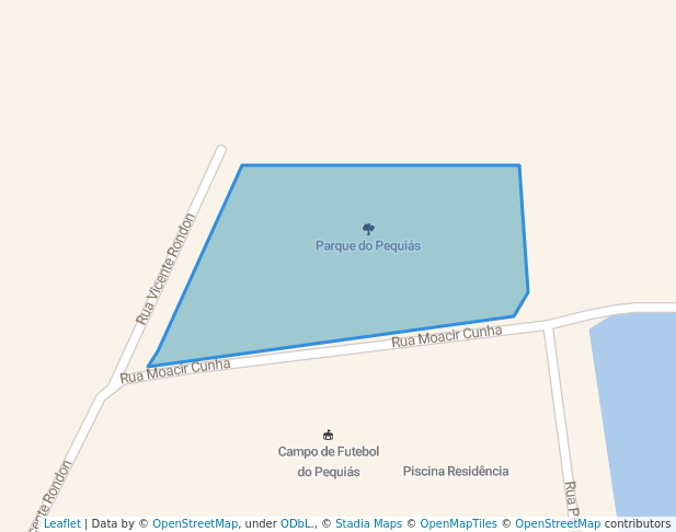 walking in Parque do Pequiás map in Porto Velho