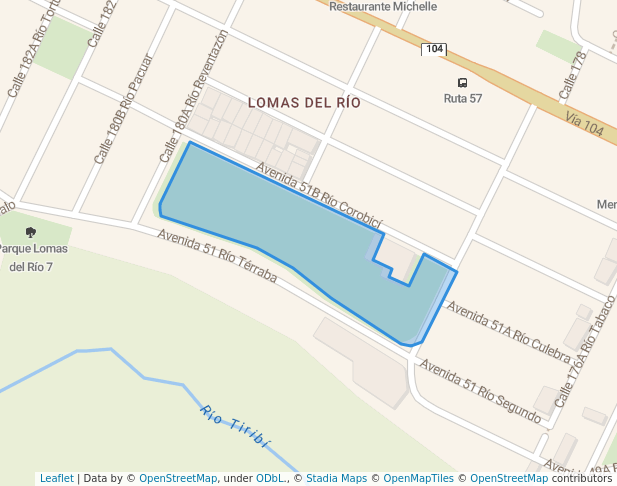 walking in Parque Lomas del Río 1 map in San José