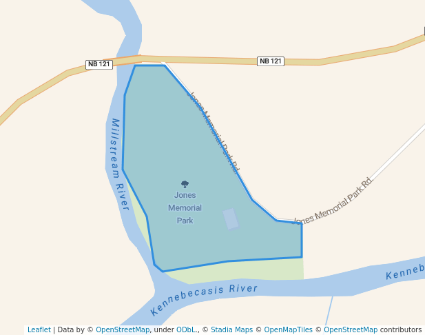 walking in Jones Memorial Park map in Apohaqui