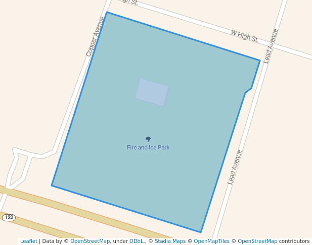 walking in Fire and Ice Park map in Grants