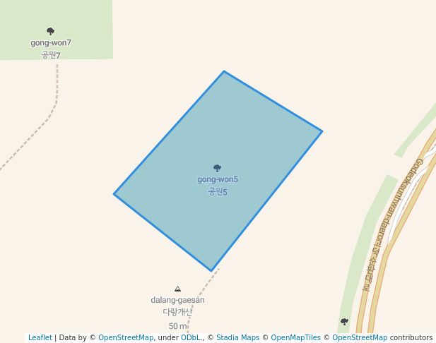 walking in 공원5 map in Pyeongtaek