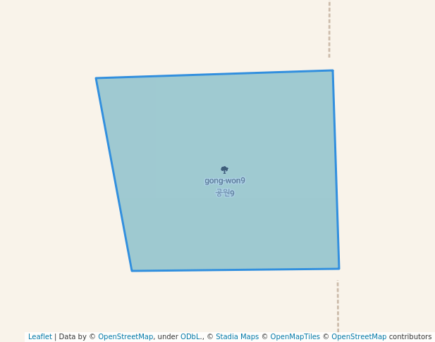 walking in 공원9 map in Pyeongtaek