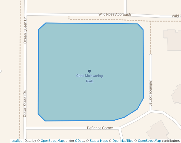 walking in Chris Mainwaring Park map in Wandina