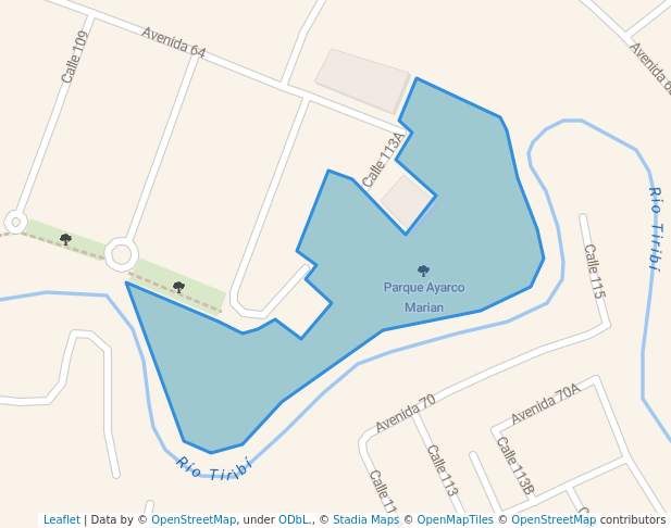 walking in Parque Ayarco Marian map in Curridabat