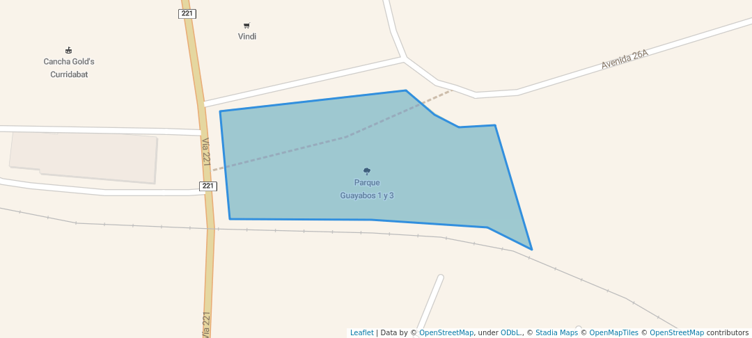 walking in Parque Guayabos 1 y 3 map in Curridabat