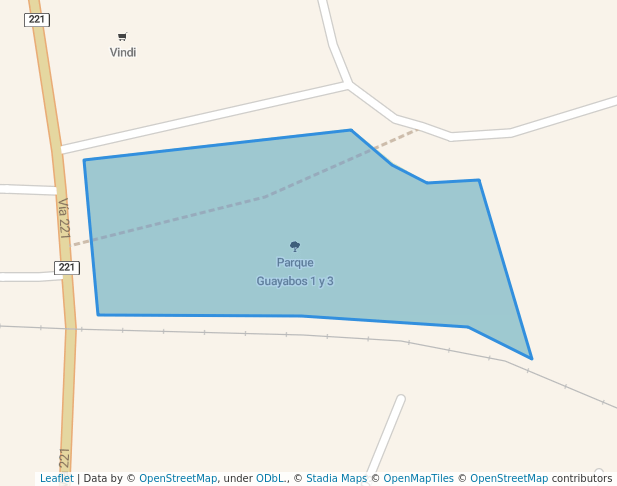 walking in Parque Guayabos 1 y 3 map in Curridabat