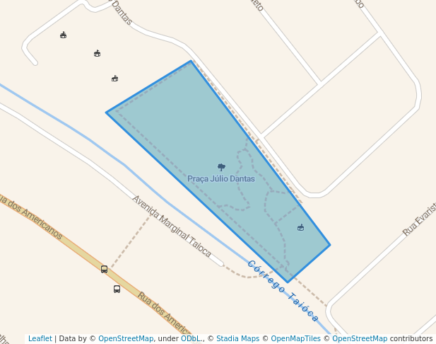 walking in Praça Julio dantas map in Santo André