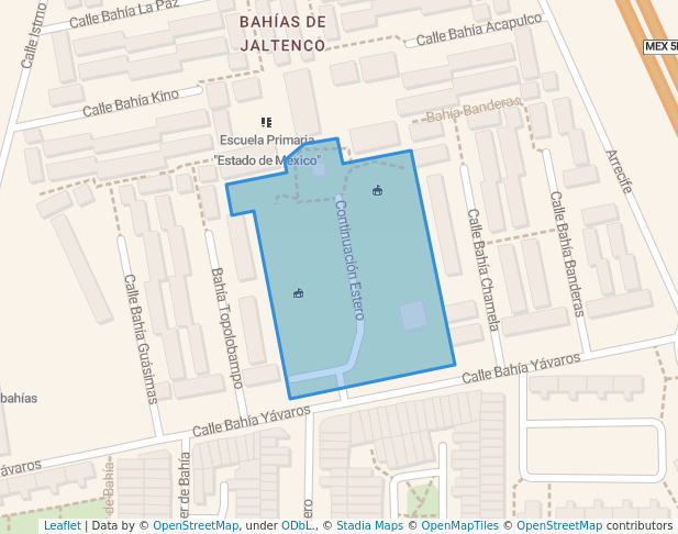 walking in Parque Bahías de Jaltenco map in Alborada Jaltenco