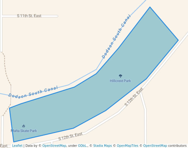 walking in Hillcrest Park map in Malta