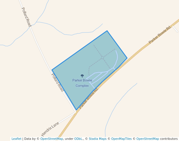 walking in Parker Bowie Complex map in Iva